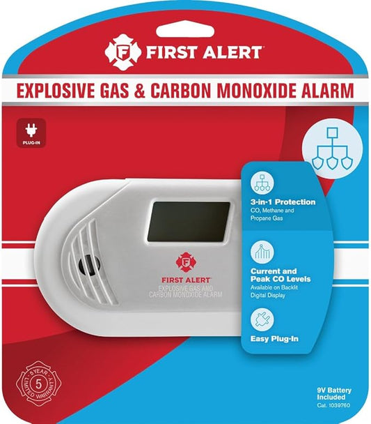 FIRST ALERT Combination Explosive Gas and Carbon Monoxide Alarm by FirstAlert