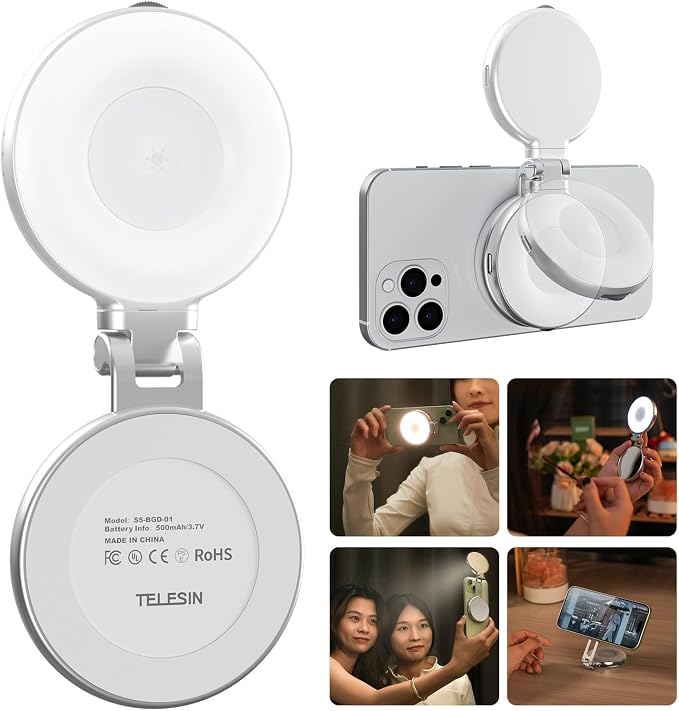 TELESIN C03 Magnetic Selfie Light, Phone Light Compatible by telesin