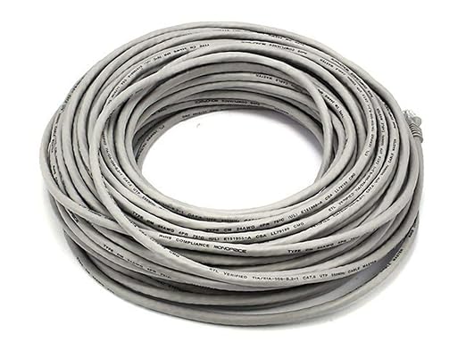 Monoprice 100FT 24AWG Cat6 550MHz UTP Ethernet Bare Copper Network Cable by Monoprice