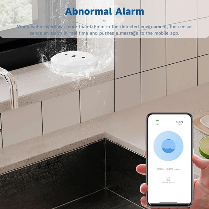 Haozee Water Leak Detector, Zigbee Water Detector Sensor - Image 6