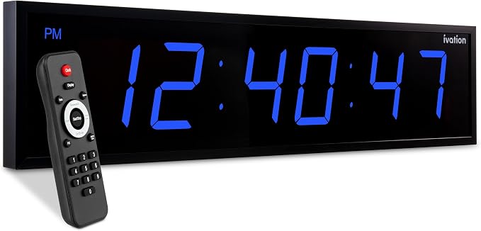 Ivation Oversized 24" Large Digital LED Clock | Big Digital Clock by Ivation