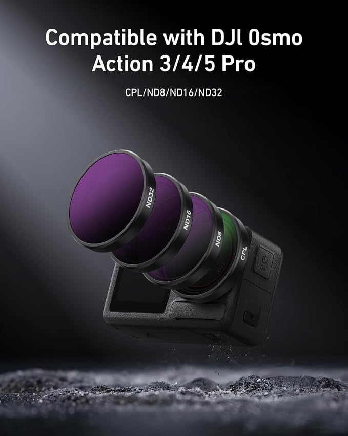 TELESIN CPL ND Filter Set for DJI Action 5 Pro/4/3, Xtra Edge & Xtra Edge Pro - Image 2