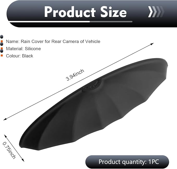 Car Rear View Camera Cover, Heat-Resistant Wider Backup Camera Cover, Anti-rain - Image 2