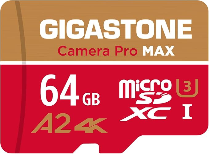 【5-Years Data Recovery】 GIGASTONE 64GB Micro SD Card, Camera Pro MAX, Compatible by Gigastone