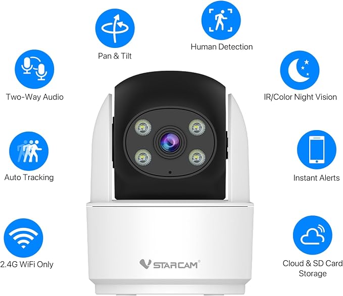VSTARCAM 3MP Indoor Security Camera, 2.4G WiFi Cameras - Image 2