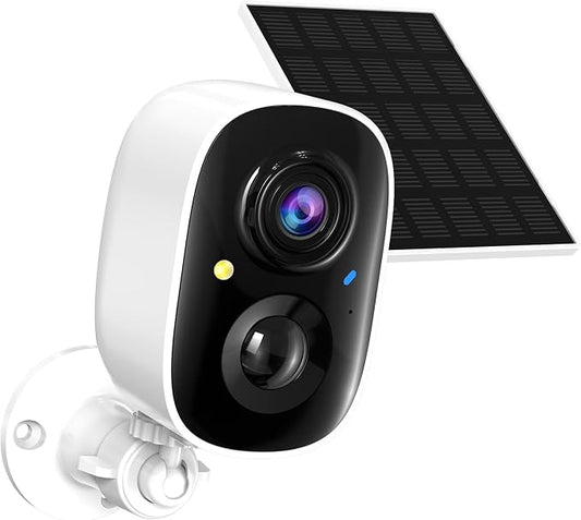 2K FHD Smart Wireless Security Camera Indoor/Outdoor, Solar Powered WiFi Camera by Tziarp