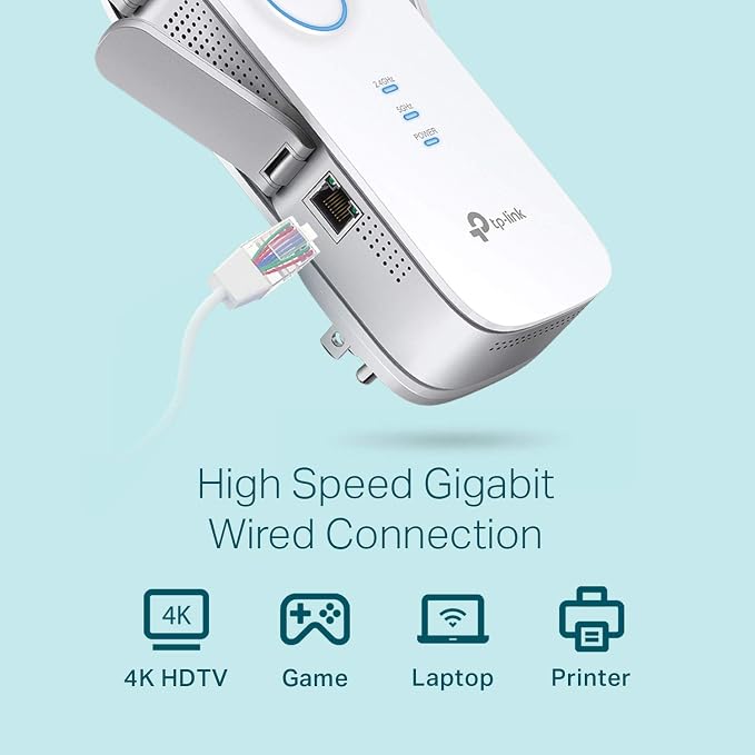 TP-Link AC2600 WiFi Extender, Dual Band WiFi Range Extender, Gigabit Port - Image 6