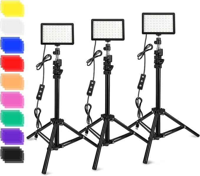 3 Packs 70 LED Video Light by Obeamiu