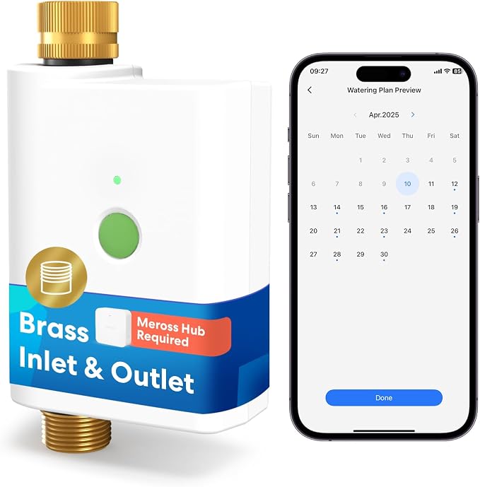 meross WiFi Water Hose Timer, Smart Sprinkler Timer by meross