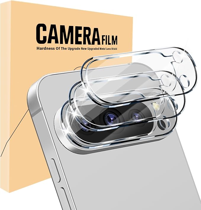 3 Pack for Google Pixel 9 Pro XL Camera Lens Protector, Tempered Glass 9 by NECARSIN