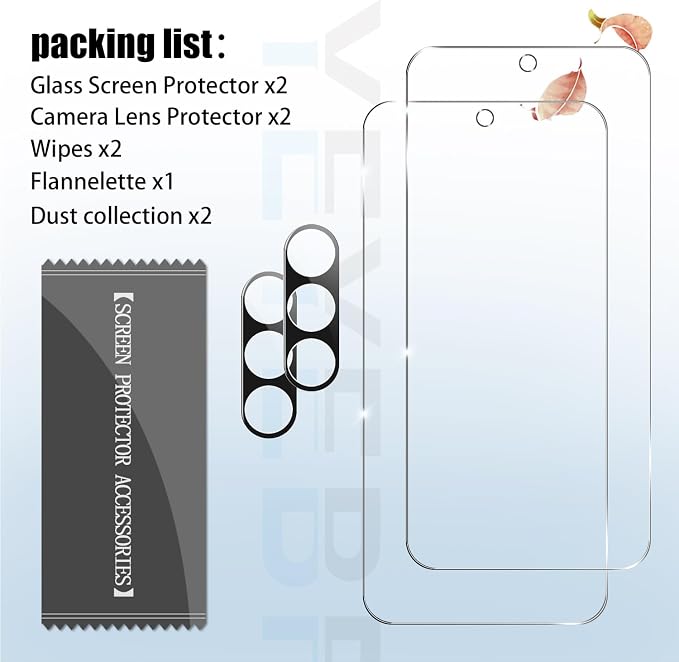 Galaxy S23 FE HD Clear Tempered Glass Screen Protector + Camera Lens Protectors - Image 7