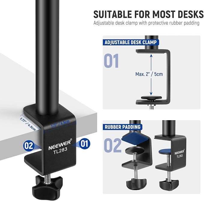 NEEWER Extendable Camera Desk Mount - Image 5