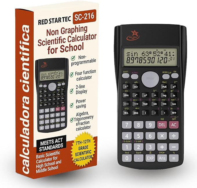 SC-216 Scientific Non-Graphing Calculator by RedStarTec