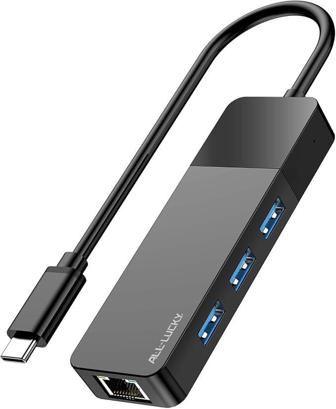 ALL-LUCKY USB to Ethernet Adapter, 4 in 1 USB C to Ethernet Adapter Hub by Unknown