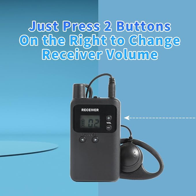 AGJ Wireless Tour Guide System, Tour Guide Microphone and Speaker, Tour Guide - Image 6