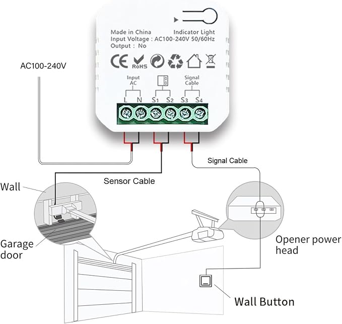 Garage Door Opener Kit, APP WiFi Remote Smart Garage Door Controller - Image 4