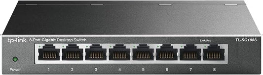 TP-Link TL-SG108S 8 Port Gigabit Ethernet Switch | Desktop/Wall-Mount | Plug & by TP-Link