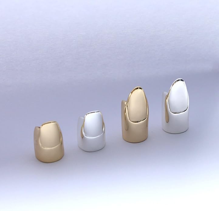 LIANXUE Metal Nail Cover Ring Hip Hop Cosplay Unisex Punk Gold Silver Color - Image 3