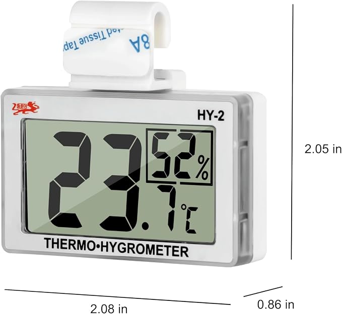 Digital Reptile Thermometer for Tank, Temperature and Humidity Monitor - Image 6