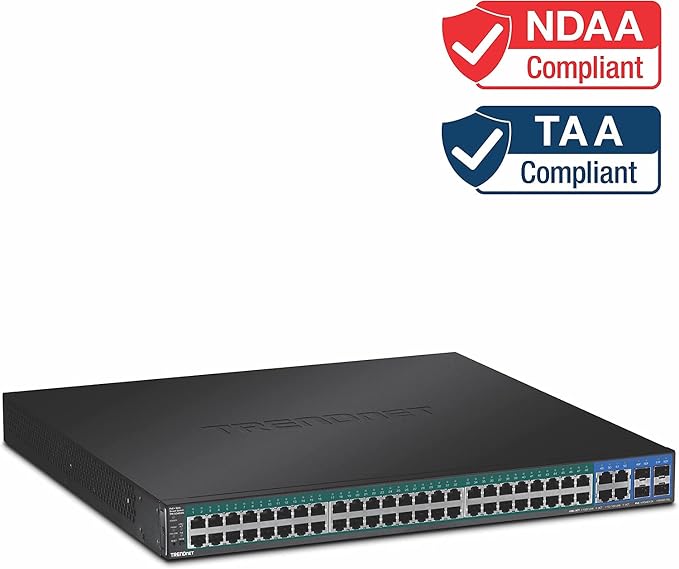 TRENDnet 52-Port Web Smart PoE+ Switch, 48 x Gigabit PoE+ Ports, 4 x Shared - Image 6