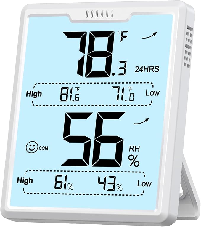 DOQAUS Digital Hygrometer Room Thermometer Indoor, Humidity Meter by DOQAUS
