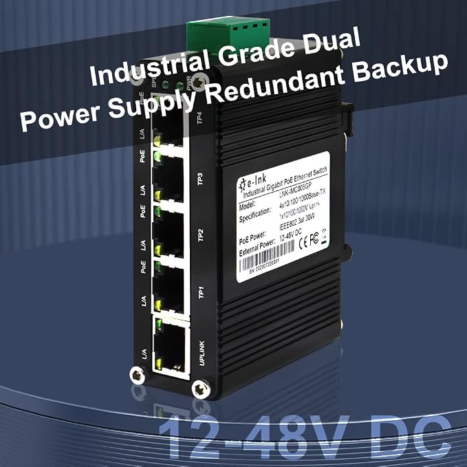 Mini Industrial 5 Ports Gigabit PoE Switch - Image 7