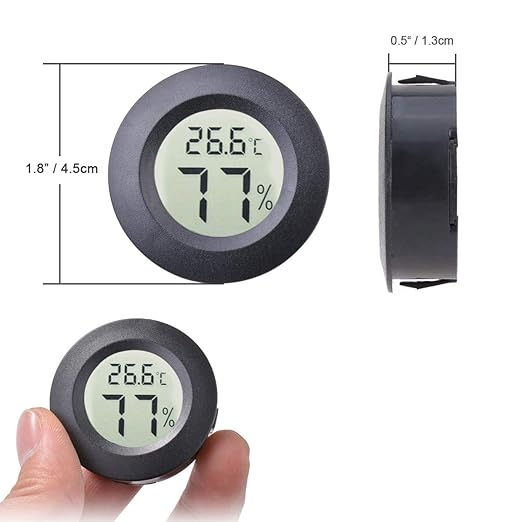 3pcs Mini Hygrometer Thermometer Indoor Outdoor Round Humidity Meter - Image 2