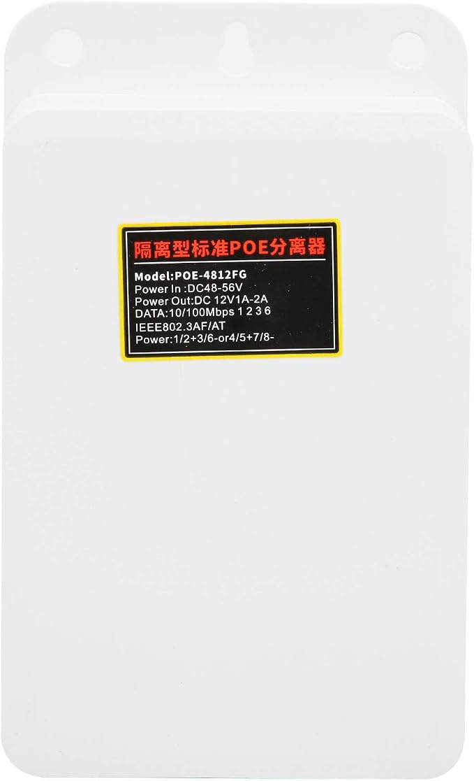 POE Injector Splitter Adapter, 48V to 12V Power Supply Module by Qalvona
