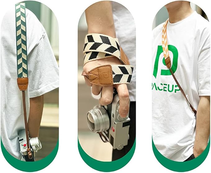 Camera Strap Camera Belt Adjustable Cotton Leather Camera Shoulder Neck Strap - Image 7