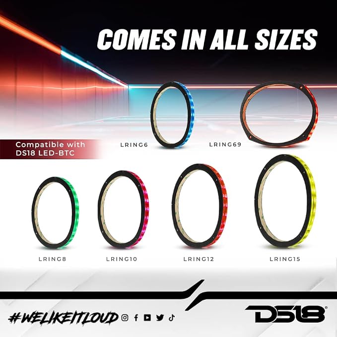DS18 LRING15 15” RGB LED Speaker Ring – Waterproof Multi-Color LED Light Ring - Image 4