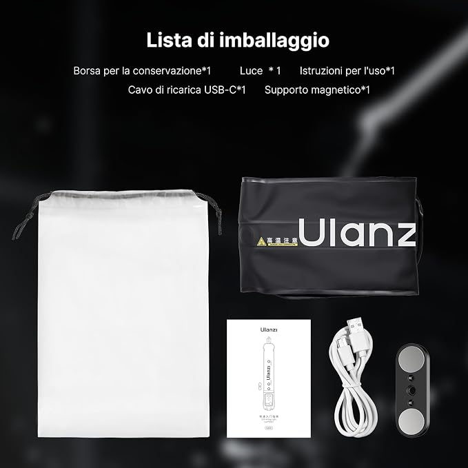 ULANZI UA20 Inflatable Tube Light, 20W Bi-Color Magnetic LED Air Tube Video - Image 9