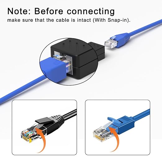 ZUZONG RJ45 Coupler, in Line Coupler Ethernet Coupler Cat8/ Cat7/ Cat6/ Cat5e/ - Image 3