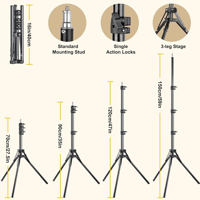 MOUNTDOG Softbox Lighting Kit, 2X 16'' x 16'' Photography Softbox Lighting - Image 3