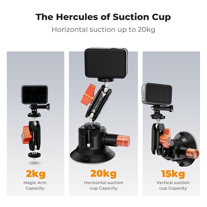 K&F CONCEPT 3" Suction Cup Mount - Image 3