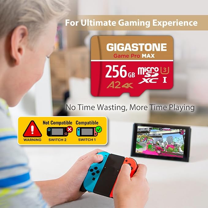 【For Switch 1 Only】GIGASTONE 256GB Micro SD Card, 4K Game Pro MAX, A2 V30 - Image 5