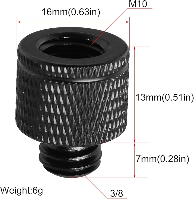4PCS M10 Female to 3/8 Male Tripod Screw Adapter Aluminum Alloy Camera Mount - Image 2