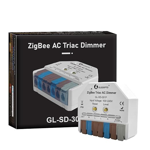 GLEDOPTO ZigBee 3.0 Triac AC Dimmer Switch Mini LED Dimmable Switch 400W Max by GledoptoSmartHome