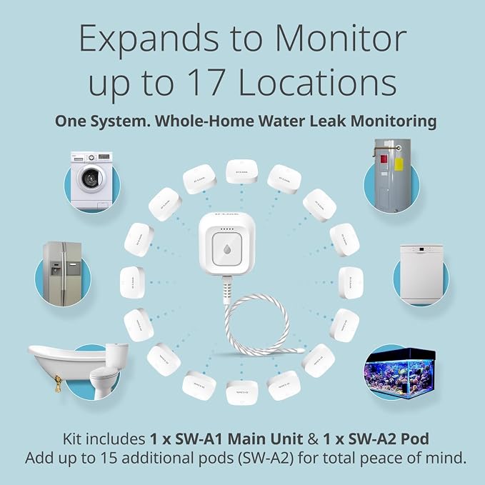 D-Link Next-Gen WiFi Water Leak Detector Starter Kit - Image 5