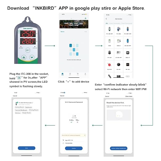 Inkbird WiFi ITC-308 Digital Temperature Controller Thermostat Remote - Image 5