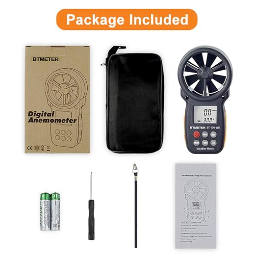 BTMETER Digital Anemometer Barometer Handheld, - Image 7