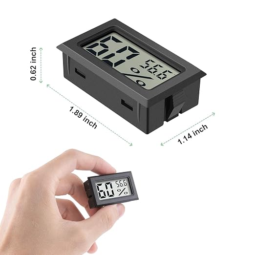 8 Pack Mini Indoor Temperature Humidity Meter Gauge Thermometer Hygrometer LCD - Image 2
