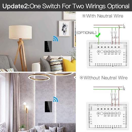 MOES ZigBee Smart Touch Wall Light Switch, Requires Tuya ZigBee Hub, No Neutral - Image 3