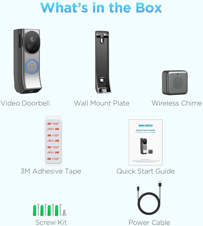 Wireless Battery Video Doorbell Dual Camera 1080P - Image 9