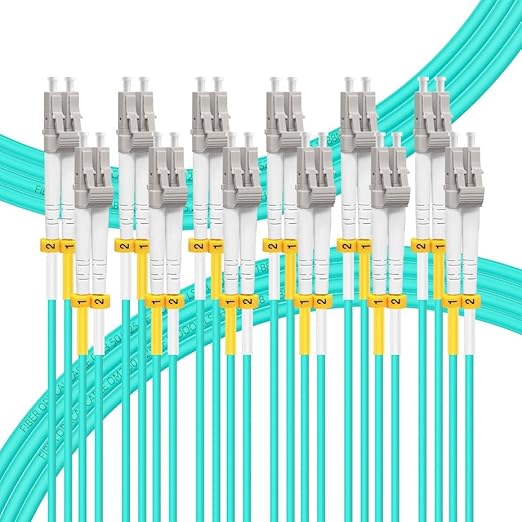 FLYPROFiber- 0.5M-6Pack OM4 LC to LC Fiber Patch Cable, MM Multimode Fiber by FLYPROFiber