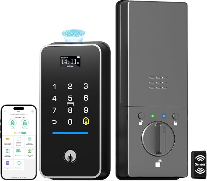 Anweller Smart Deadbolt Lock, WiFi Fingerprint Keyless Entry Door Lock by AnwellerSmart