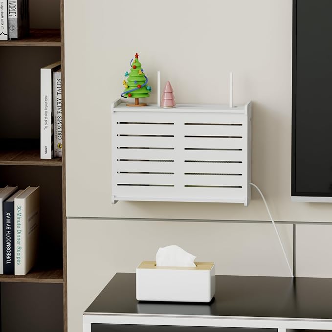 Wooden WiFi Router Storage Box Hider Shelf, Decorative Projector Box Hider Rack - Image 6
