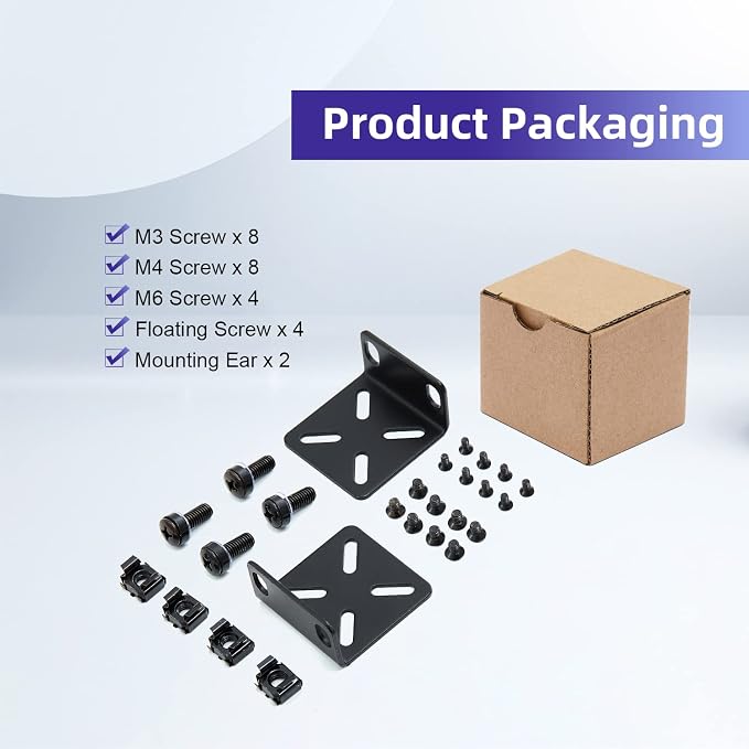 Rack Mount Kit Universal 1U Rack Ears - Image 4
