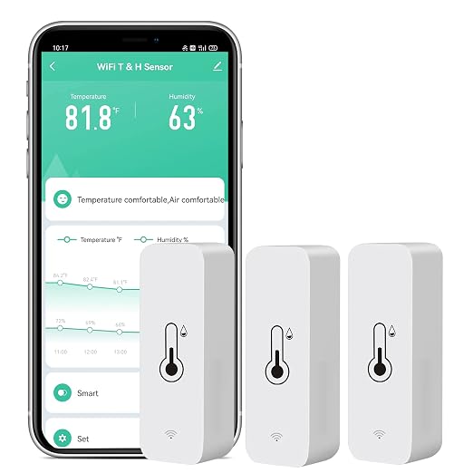 3-Pack WiFi Temperature Humidity Sensor: Wireless Temperature Humidity Monitor by SENCKIT