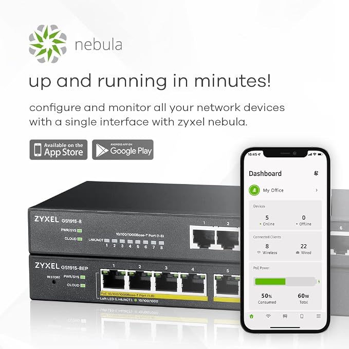 Zyxel 8 Port PoE Switch | Smart Managed | Gigabit Network Ethernet Switch | 8X - Image 4
