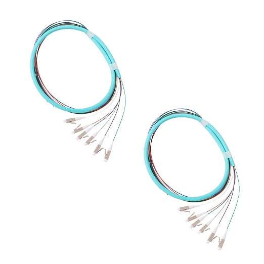 6 Strands LC OM3 Multimode Fiber Optic Pigtail 1.2m LC Multi Mode Fiber Cable by FiberOpticalAccessories